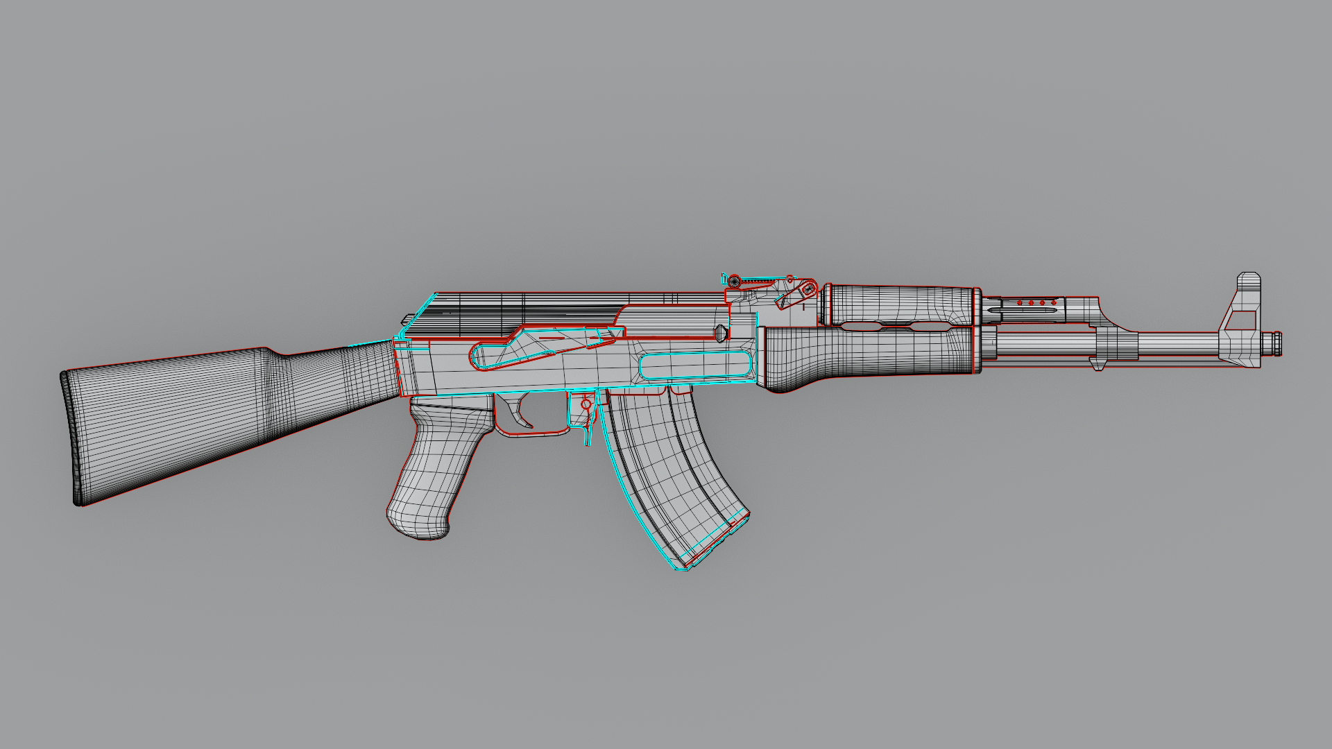 Game-Ready AK47 Type 3 3D model BlackBladeDesign