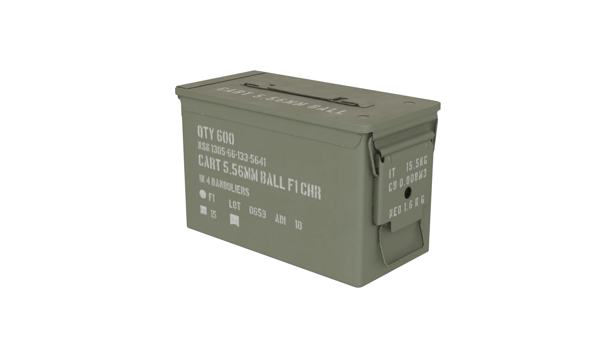 Military Ammo Box 3D Model - BlackBladeDesign