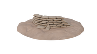 Modular Game-Ready Sandbag Wall 3D Model BlackBladeDesign