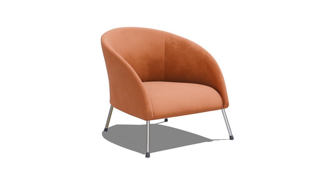 Simple Suede Leather Chair 3D model BBD3D