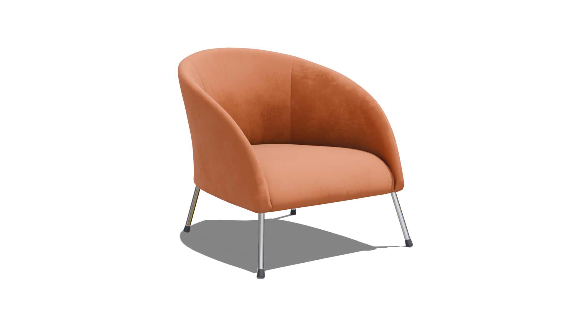 Simple Suede Leather Chair 3D model BBD3D