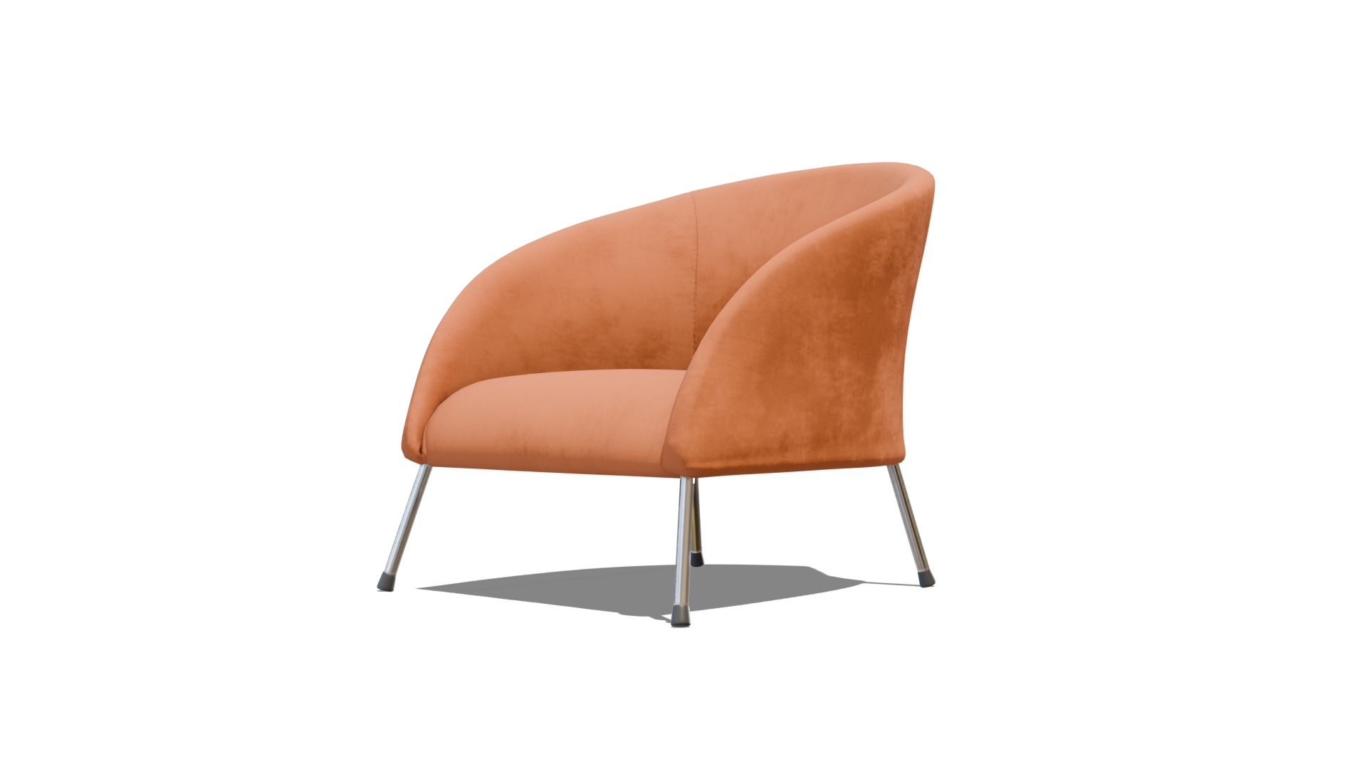 Simple Suede Leather Chair 3D model BBD3D