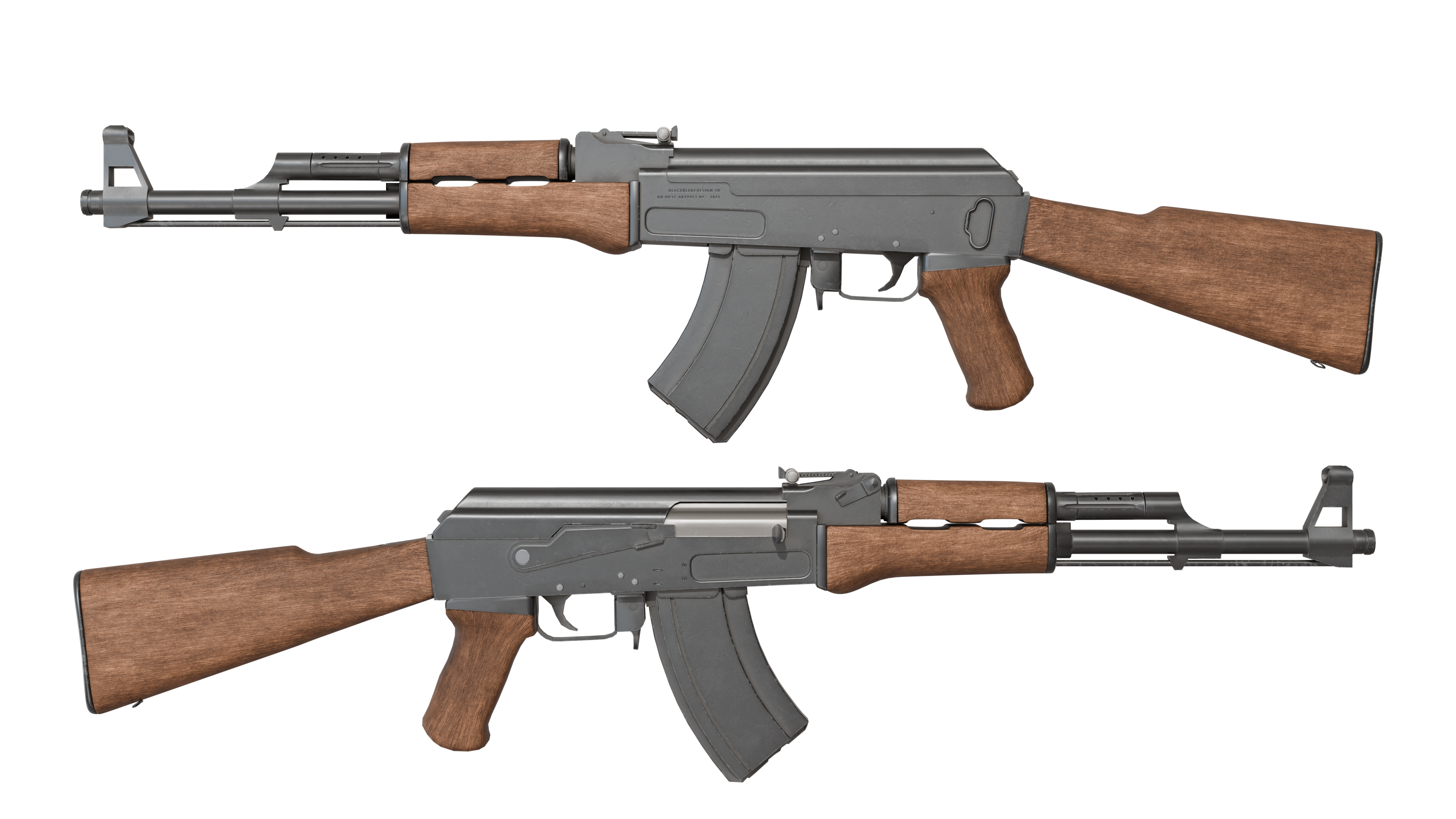 Game-Ready AK47 Type 3 3D model BlackBladeDesign