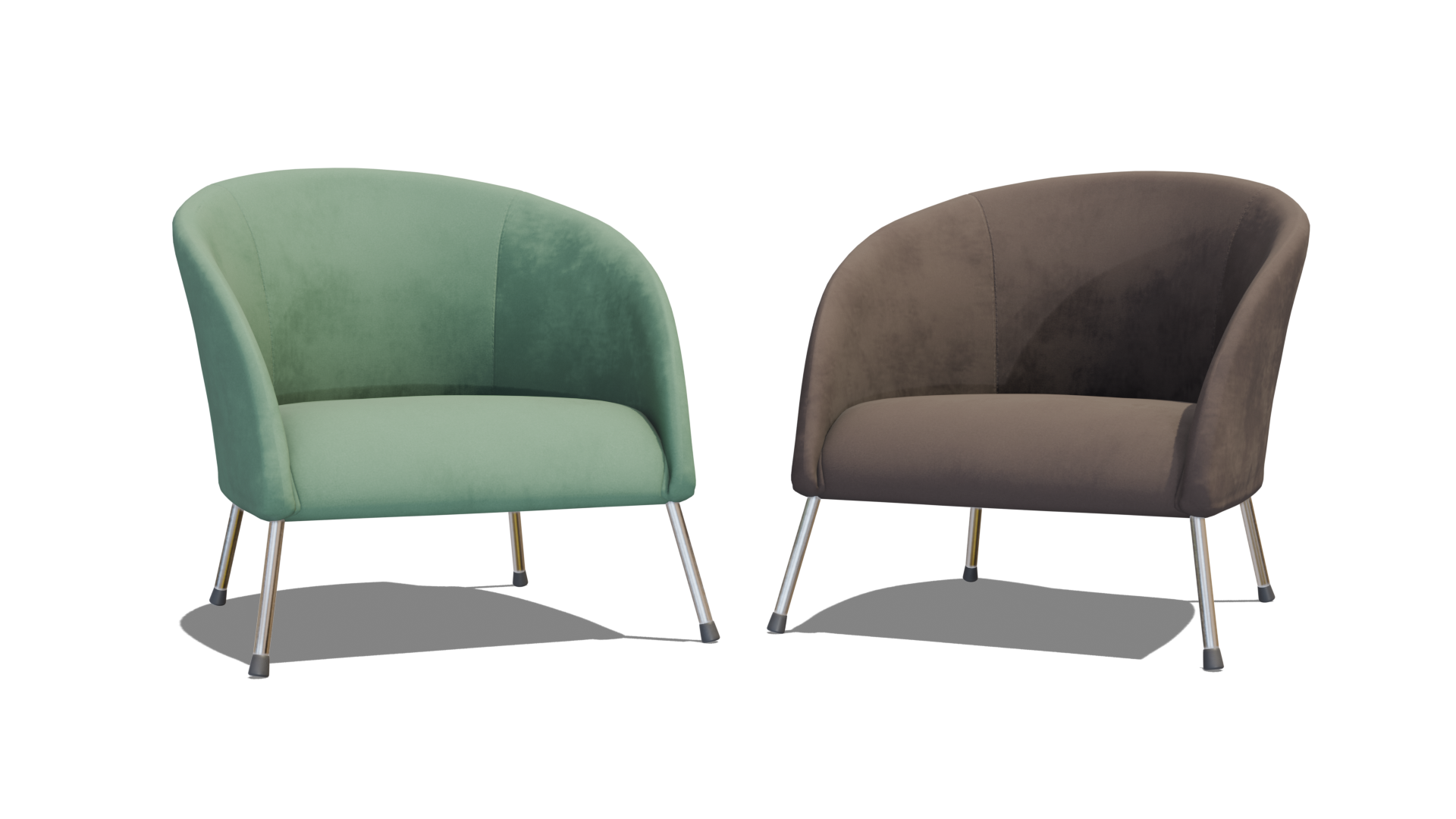 Simple Suede Leather Chair 3D model BBD3D